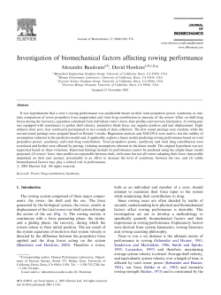 Investigation of biomechanical factors affecting rowing performance