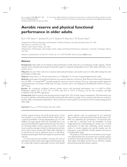 Aerobic reserve and physical functional performance in older adults