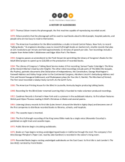 A History of Audiobooks - Audio Publishers Association