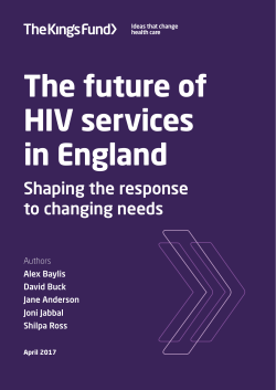 The future of HIV services in England