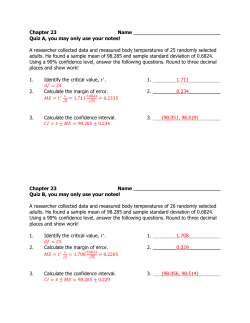 Chapter 13 Outline