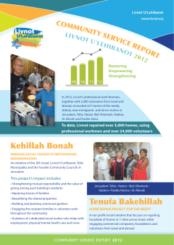 Community Service Annual Report 2012