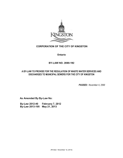 By-law 2008-192 - City of Kingston