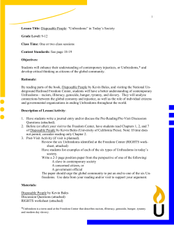 Teacher Resource 9-12 - National Underground Railroad Freedom