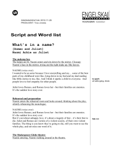Script and Word list