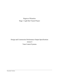 Schedule 15-2 Article 8 Train Control Systems