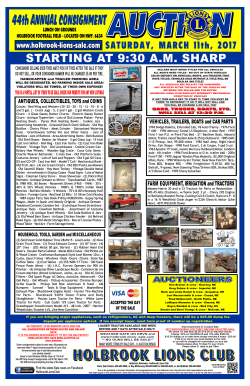 Holbrook Lions Club - Holbrook Lions Auction