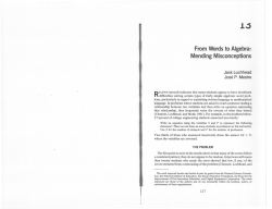 FromWordstoAlgebra: MendingMisconceptions