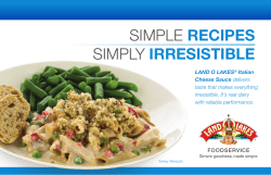 get the book - Land O`Lakes Foodservice