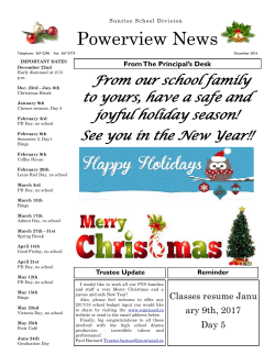 December 2016 - Sunrise School Division