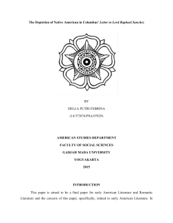 The Depiction of Native American in Columbus` Letter to Lord