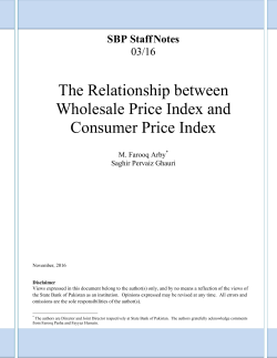 The Relationship between Wholesale Price Index and Consumer