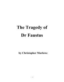 The Tragedy of Dr Faustus