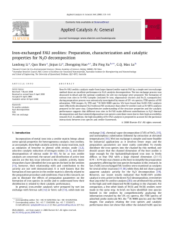 Iron-exchanged FAU zeolites: Preparation, characterization and