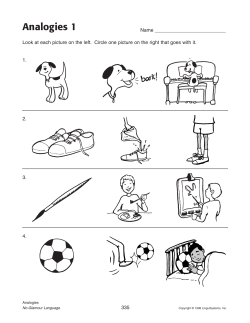 LS 3 Analogies No Glamour Language Elementary