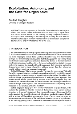 Exploitation, Autonomy, and the Case for Organ Sales