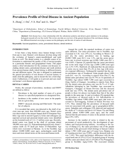 Prevalence Profile of Oral Disease in Ancient Population