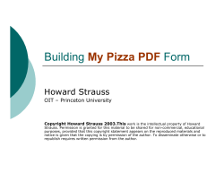 Building My Pizza PDF Form