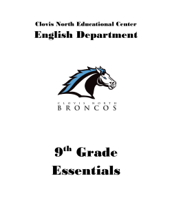 9th Grade Essentials - Clovis North High School