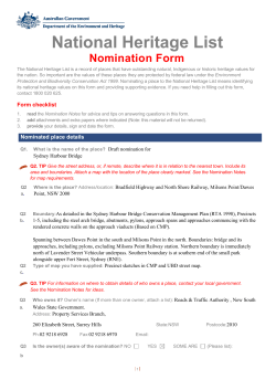 Sydney Harbour Bridge - National Heritage List Nomination