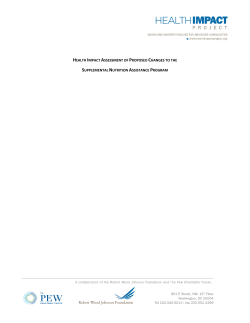 Health Impact Assessment of Proposed Changes to the