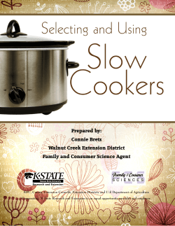 Prepared by: Connie Bretz Walnut Creek Extension District Family