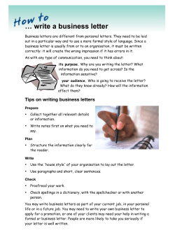 … write a business letter