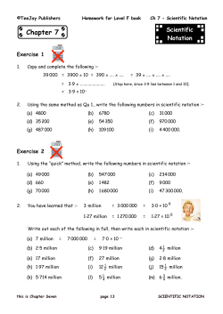 Scientific Notation