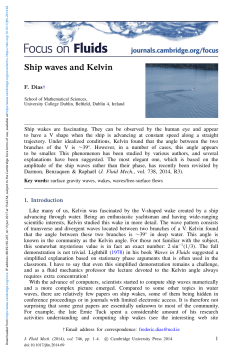 Ship waves and Kelvin - Cambridge University Press