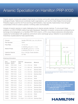 Arsenic Speciation on Hamilton PRP-X100