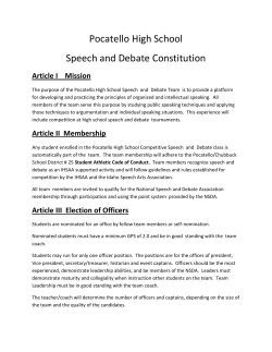 Pocatello High School Speech and Debate Constitution