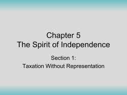 Chapter 5 The Spirit of Independence