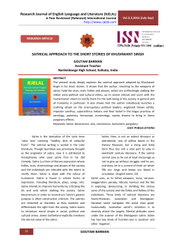 satirical approach to the short stories