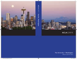 ACLA | 2015 - American Comparative Literature Association