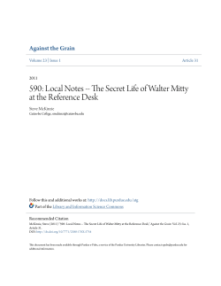 590: Local Notes -- The Secret Life of Walter Mitty - Purdue e-Pubs