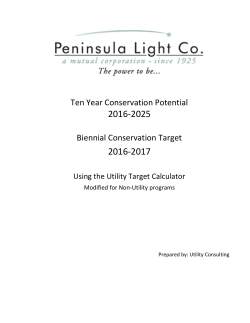 Ten Year Conservation Potential Biennial Conservation Target