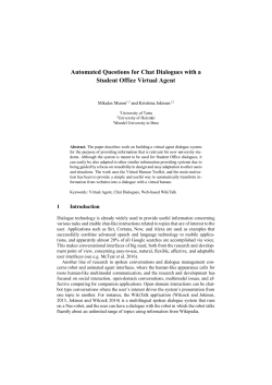 Automated Questions for Chat Dialogues with a Student