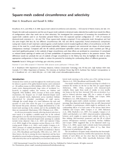 Square-mesh codend circumference and selectivity
