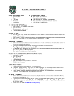 HOSTING TIPS and PROCEDURES - Ontario Volleyball Association
