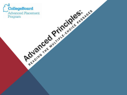 Advanced Principles of MC Passages