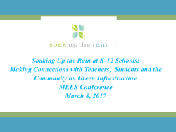 Soaking Up the Rain at K-12 Schools: Making Connections with