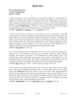 round 2 - National History Bowl