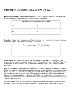 Information Organizer: Causes of World War I