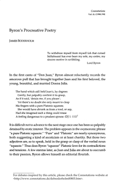 Byron`s Procreative Poetry