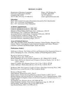 MICHAEL UGARTE Department of Romance Languages Home