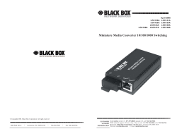 Miniature Media Converter 10/100/1000 Switching