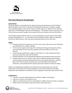 Part-time Museum Housekeeper
