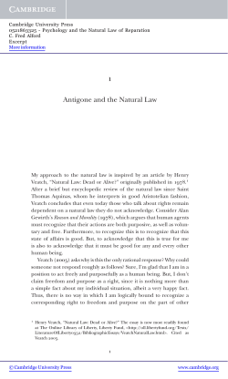 Antigone and the Natural Law - Beck-Shop