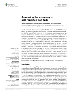 Assessing the accuracy of self-reported self-talk
