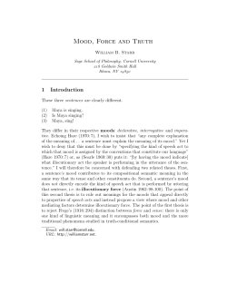Mood, Force and Truth